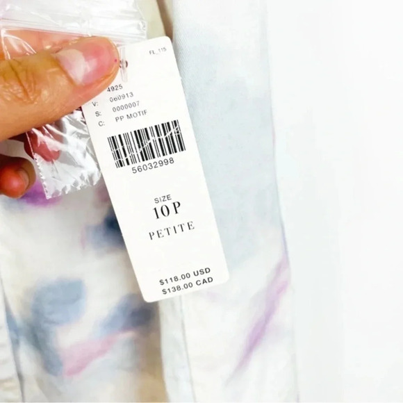 Anthropologie Kimmie Watercolor Tie Dye Tulip Button Down Skirt 10P - Picture 5 of 9